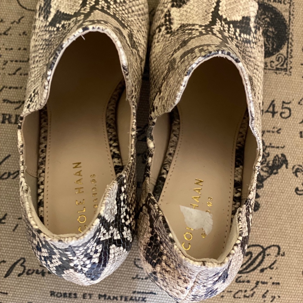 Cole Haan python open toe booties NWTS 6 - Picture 3 of 7
